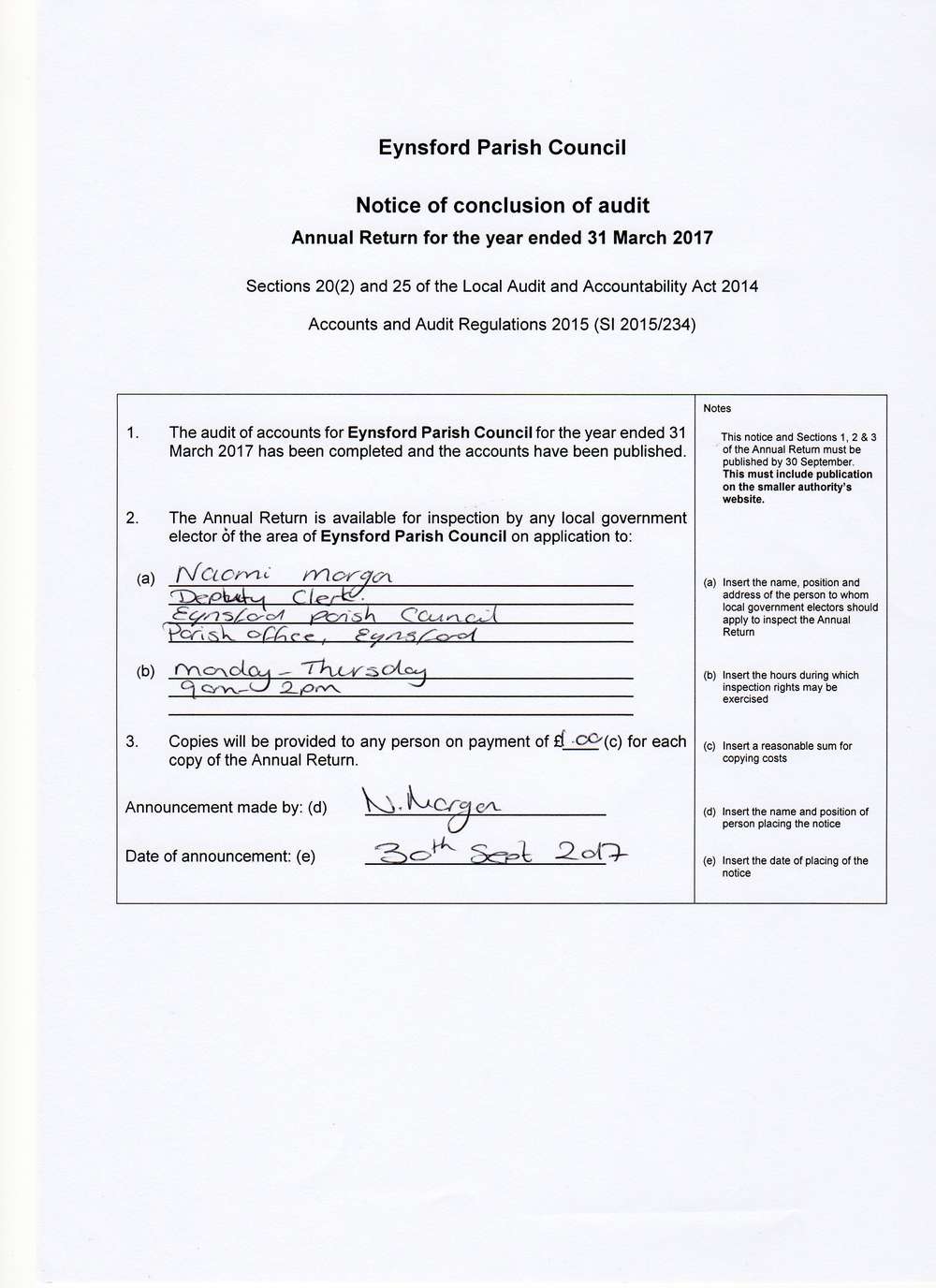 Approved Annual Audit 2016/2017